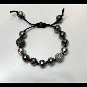 Silver Bead Adjustable Bracelet